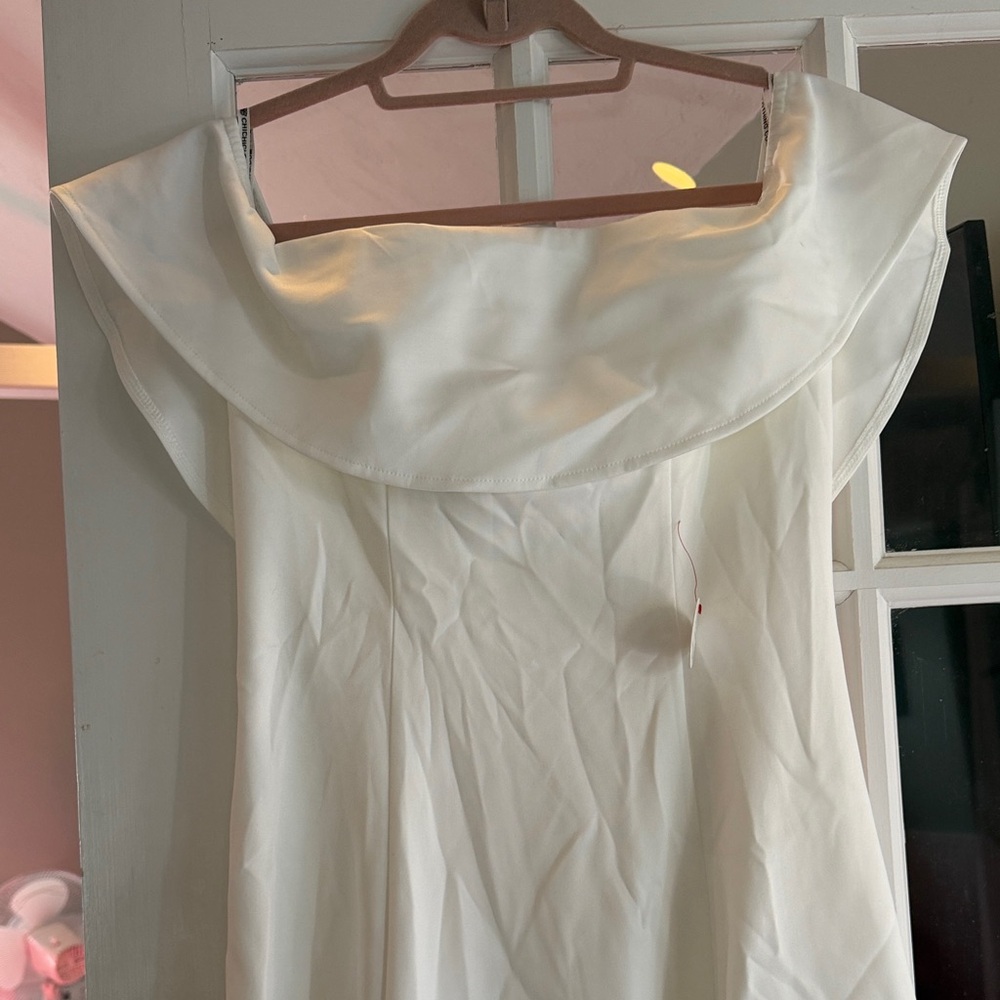 Chi Chi London White High Low Dress